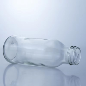 Bouteilles en verre recyclables à large ouverture de 450 ml pour jus, café, thé et eau avec bouchon à vis - Product Image 5
