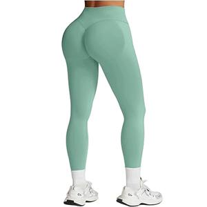 Legging de sport pour femme, long, taille élastique, effet push-up, couleur unie, en élasthanne, pour yoga et fitness - Product Image 6