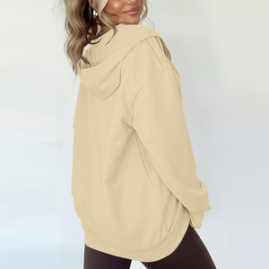 Sudaderas con Capucha de Alta Calidad Hechas a Medida para Mujer, Gruesas, de Algodón, Lisas, con Cierre, Talla Grande - Product Image 2