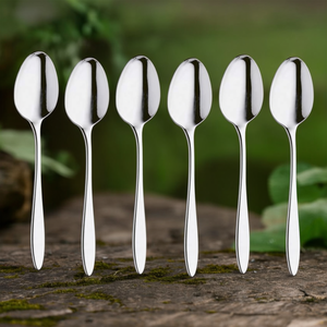 Set of 6 Stainless Steel <b>Coffee</b> <b>Spoons</b> (14cm) STYLE Polished Chrome FD6PN0621 - Product Image 3