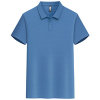 Camiseta de Verano para Hombre, Personalizada con Logotipo OEM, de Manga Corta, Tejida, Transpirable, Cómoda, Informal de Negocios, de Color Sólido