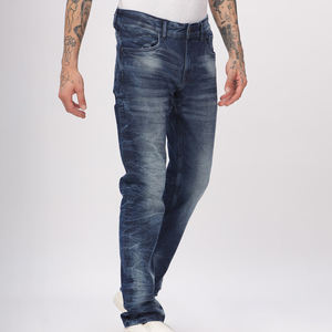 Pantalones de mezclilla de cintura baja para hombre de tendencia superior transpirables cómodos personalizados estilo callejero/informal al por mayor precio razonable estampado - Product Image 4