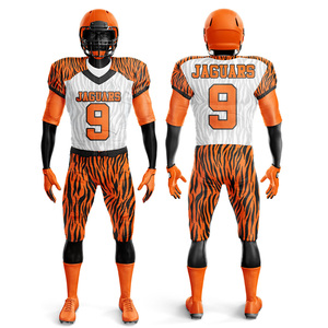 Conjunto de camiseta y pantalones de fútbol americano juvenil sublimado con personalización completa para juegos en equipo y deportes competitivos - Product Image 2