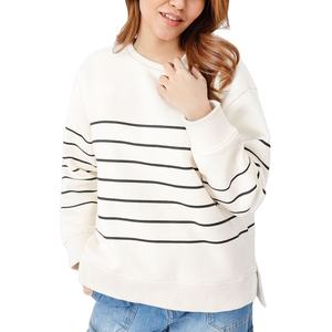 Pull à col rond à manches longues en laine mérinos mélangée de haute qualité avec logo personnalisé en gros pour femmes - Product Image 3