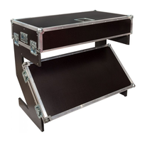 Table de mixage DJ pliable en forme de Z avec valise de transport à roulettes et poignées pour les activités sur scène