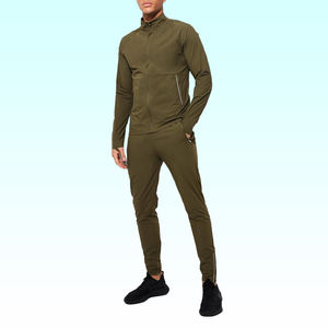 Chándal de hombre con logotipo personalizado de alta calidad, chándal de entrenamiento para correr liso, chándal con cremallera para hombre - Product Image 1