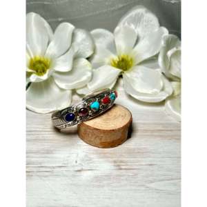 กำไลข้อมือเงินแท้ประดับพลอยหลากสี ดีไซน์ทันสมัย เครื่องประดับแฟชั่น - Product Image 2