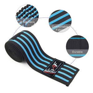 GAF Wholesale Best Selling Custom Logo Elastic Weightlifting <b>Knee</b> <b>Wraps</b> Cheap Price Solid Color <b>Knee</b> <b>Wraps</b> - Product Image 2