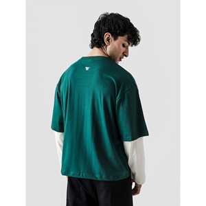 Maillot de course vert 96 couches en jersey 100 % coton, double couche - Product Image 1