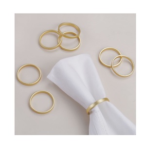 แหวนผ้าเช็ดปากทองเหลืองสำหรับโต๊ะในบ้านและในครัวสำหรับงานแต่งงานงานเลี้ยงอาหารค่ำ - Product Image 5