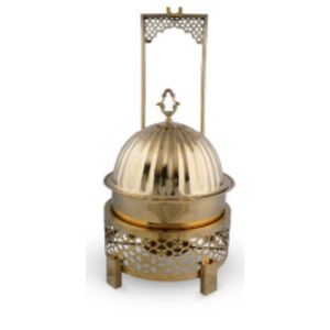 Dome Line Stainless Steel Chafing Dish with Roll Top Lid | Buffet & Hotel Food <b>Warmer</b> Serving Dish - Product Image 1