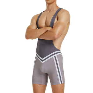 Maillots de lutte sur mesure de qualité supérieure pour hommes extensible et conçu en tissu Singlet de lutte de couleur unie - Product Image 4