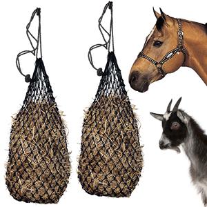 Filet à foin à alimentation lente fabriqué en usine à prix avantageux, sacs à foin pour chevaux avec de petits trous à prix de gros - Product Image 1