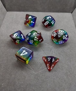 Sắc nét cạnh DND <span class=keywords><strong>Dice</strong></span> <span class=keywords><strong>Set</strong></span> handmade 7 phụ kiện đa diện nhựa <span class=keywords><strong>DICE</strong></span> cho ttrpg & RPG đa mặt & thân thiện với môi - Product Image 3