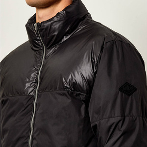Veste bomber imperméable, chauffante, coupe-vent, respirante et légère à col montant en tissu sergé tricoté avec fermeture éclair TWILL-SPORTS - Product Image 5