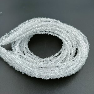 Cuentas de diamante de cuarzo Herkimer transparentes naturales, Pepita sin cortar de 2-3mm, cuentas de diamante Herkimer de cuarzo puntiagudas sueltas de doble terminación - Product Image 3