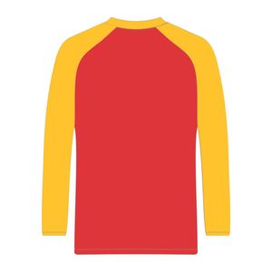 Maglietta a Maniche Lunghe Raglan Rosso Brillante con Ricamo in Ciniglia di Cotone per Confraternite Greche Divine Nine - Product Image 3