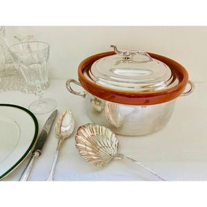 Wiskemann Grand Plat Rond pour Four Couvercle Plaqué Argent Avec Faisan Avec Plat Cocotte en Faïence Résistant au Feu - Product Image 6