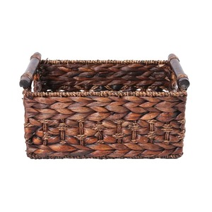 Panier de rangement en jacinthe d'eau naturelle fait à la main, panier de rangement fait à la main, vente en gros, écologique, fabriqué au Vietnam - Product Image 3