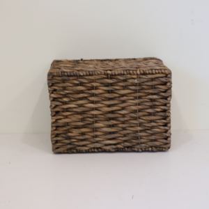 Panier de décoration d'intérieur vintage rectangulaire multifonction en jacinthe d'eau - Product Image 6