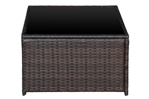 Vietnam Direct Factory Modern Outdoor Contemporary Design <b>Rattan</b> Steel Tempered Glass <b>Sofa</b> Set Cushions Garden Hotel Living Room - Product Image 5