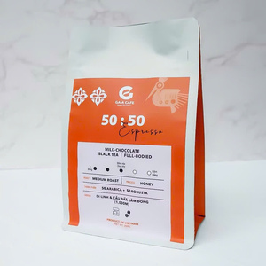 Granos de café molidos vietnamitas al por mayor café expreso mezcla Arábica y Robusta tostado medio a granel OEM/ODM Etiqueta Privada - Product Image 2