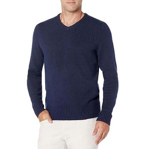 Pull-over tricoté personnalisé OEM/ODM à la mode avec logo pulls en coton brodés Pull-over surdimensionné à col rond personnalisé pour hommes - Product Image 2