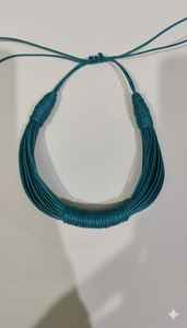 Collier élégant à plusieurs rangs en cordon ciré, collier ras du cou, meilleur cadeau pour les fêtes, collier de créateur brodé pour les femmes - Product Image 5