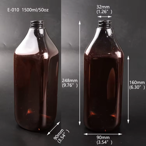 Flacon pulvérisateur carré transparent en PET de 400 ml et 1,5 L pour l'emballage de shampooing et de lotion, qualité supérieure, grossiste - Product Image 6