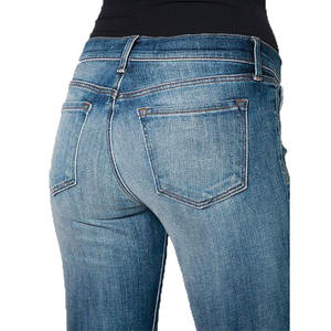 กางเกงยีนส์สีน้ำเงินทรงสกินนี่สำหรับผู้หญิง ผ้าฝ้าย ความยาวระดับข้อเท้า สไตล์ลำลองสำหรับฤดูใบไม้ผลิ กางเกงทรงดินสอเข้ารูป - Product Image 5