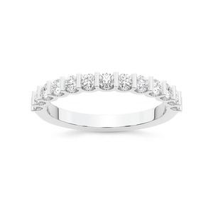 แหวนเพชรคลาสสิกทรงหนา เพชรเลี้ยงในห้องปฏิบัติการ 0.50 กะรัต น้ำหนักรวม 14K ทองคำแท้ สี FG ความสะอาดระดับ VS ประดับเพชร 13 เม็ด โดดเด่นเป็นประกาย - Product Image 2