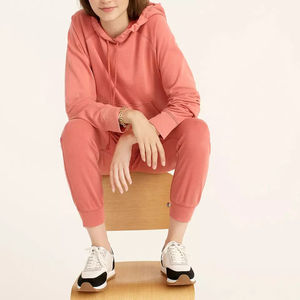 Chándal de lana tecnológica de algodón 100% de alta calidad para mujer, chándal de dos piezas de gran tamaño liso para mujer con embalaje personalizado - Product Image 2