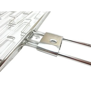 Panier de gril extensible flexible extérieur réglable avec poignée en bois pour accessoire de filet de barbecue de barbecue de poulet de poisson de boeuf - Product Image 4