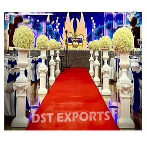 Pots de fleurs de passerelle de décor de mariage proéminent Pot de fleur de vente chaude avec des piliers pour des pots de fleurs sculptés en fibre de mariage d'allée - Product Image 1