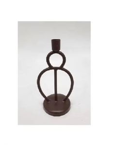 Venta caliente personalizado mate negro acabado hierro vela soporte hecho a mano hogar decorativo Navidad y Acción de Gracias portavelas - Product Image 3