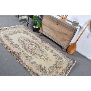 พรมขนสัตว์ตุรกีขนาด38x69ฟุตแนววินเทจสีเบจและน้ำตาลผ้าทอแบนสำหรับตกแต่งห้องนั่งเล่นพื้นหลังเป็นยาง - Product Image 4