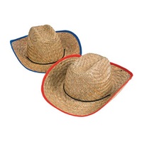 Topi jerami koboi Logo yang dapat disesuaikan topi lamun alami untuk kegiatan luar ruangan untuk memancing perjalanan olahraga bersepeda kasual