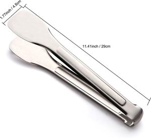 Stainless Steel <b>Buffet</b> Serving Salad Tongs Serving Food Tongs for Frying, Cooking, Clipping Toast Bread, Grilling, Pastry - Product Image 2