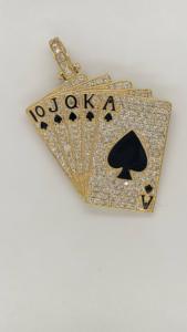 Pendentif Royal Playing Card King Kate en or jaune 14 carats serti de diamants naturels de 4,29 carats, bijoux de luxe pour hommes, style hip-hop - Product Image 6