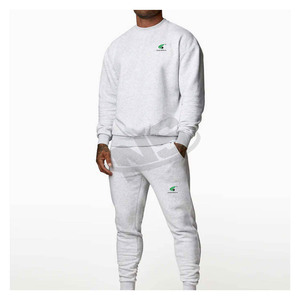 Survêtements grande taille en coton mélangé pour hommes, vêtements de ville personnalisés, ensemble de jogging lourd, tenue décontractée confortable pour l'hiver - Product Image 1