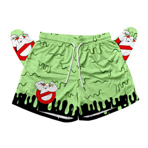 2025 Custom Men's High Street Style 100% Poliéster Gymbusters Cordón Pantalones cortos de malla Sublimación básica Ecológico Sólido - Product Image 3