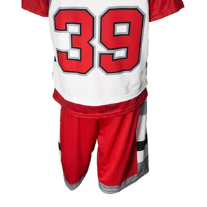 Durable Material Comfortable Printed Lacrosse Jersey Shorts Set Breathable Quick Dry Professional Training Uniforms Bulk - Product Image 4