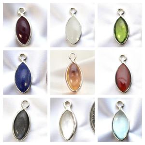 Sterling Silver Marquise Bezel 10x5 MM <b>Peridot</b> Gemstone Handmade Charms for Making DIY Jewelry - Product Image 2