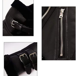 เสื้อแจ็กเก็ตหนัง PU แฟชั่นสำหรับผู้หญิงสำหรับฤดูหนาวเสื้อผ้ามอเตอร์ไซด์ขนาดใหญ่พิเศษสำหรับ2025 - Product Image 6