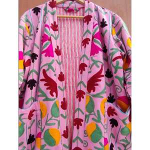 Embroidered Woven Suzani Cotton Jacket Handmade Bulk Product Suzani Jacket Embroidery Jacket Suzani Patterned Coat - Product Image 5