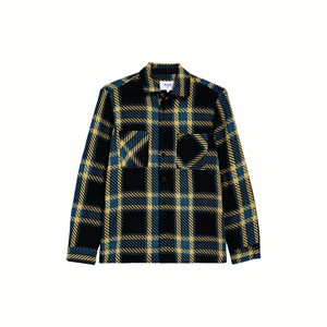 Stand Collar Spring Full Sleeve Custom <b>Oversized</b> Cotton <b>Flannel</b> Checked Men's <b>Shirt</b> Jacket Casual Men's <b>Flannel</b> <b>Shirt</b> - Product Image 5