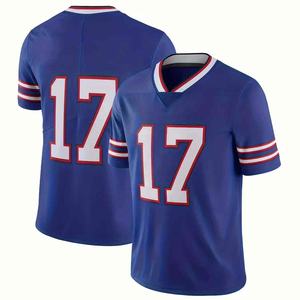 Uniforme de Rugby Bordado de Alta Calidad, Uniforme de Fútbol Americano Azul Transpirable con Cuello en V, Cómodo - Product Image 4