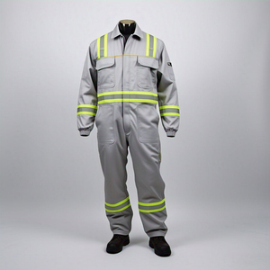 Wholesale OEM Custom Hi Vis Road Way <b>Safety</b> <b>Reflective</b> Coverall Construction Workwear Frc <b>Clothing</b> Fire Retardant Coverall - Product Image 6