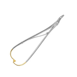 Porte-aiguilles en acier TC Mathieu 18 cm, manche doré, instrument chirurgical certifié CE ISO13485, usage hospitalier, couture précise - Product Image 1