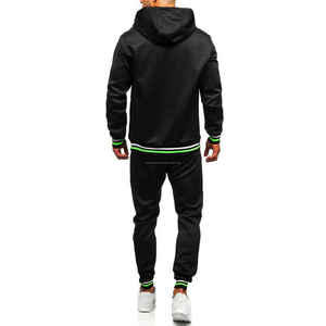 Nouvelle arrivage de vêtements d'entraînement respirants de remise en forme solides pour l'hiver pour hommes avec survêtement à col à capuche à la mode - Product Image 2